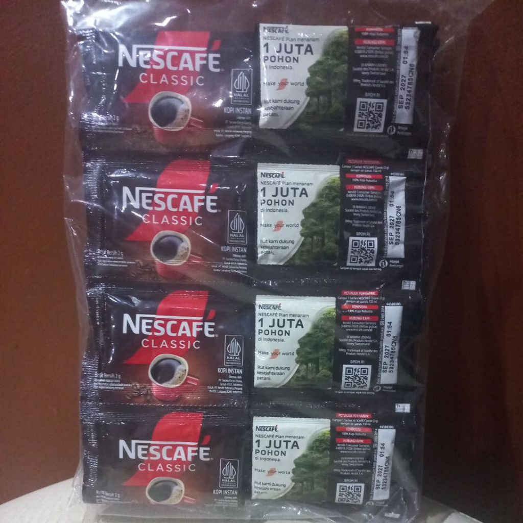 Nescafe classic 2gx60sacet kemasan hitam