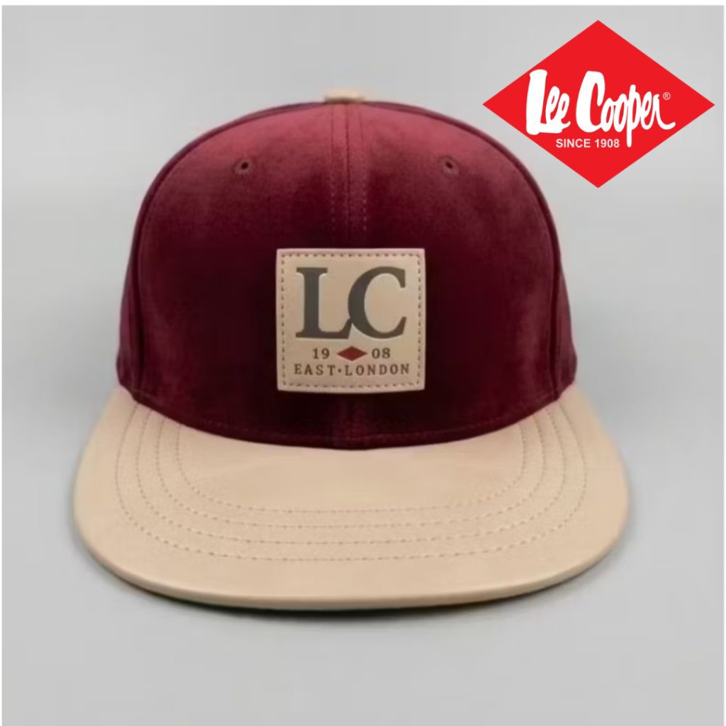 Topi Lee Cooper Original Vintage Maroon Beige Second Thrift