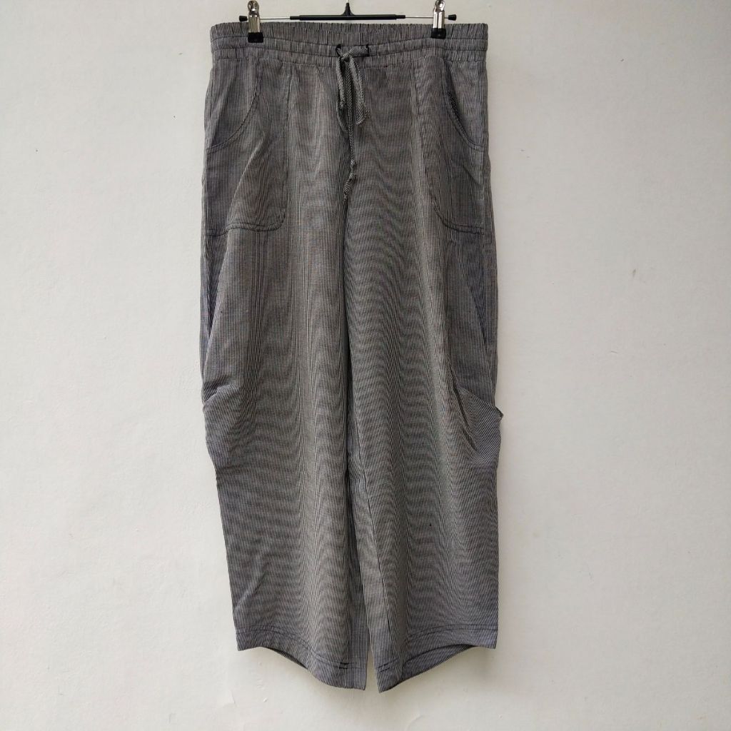 celana panjang kulot wanita GRAPHIS abu strip