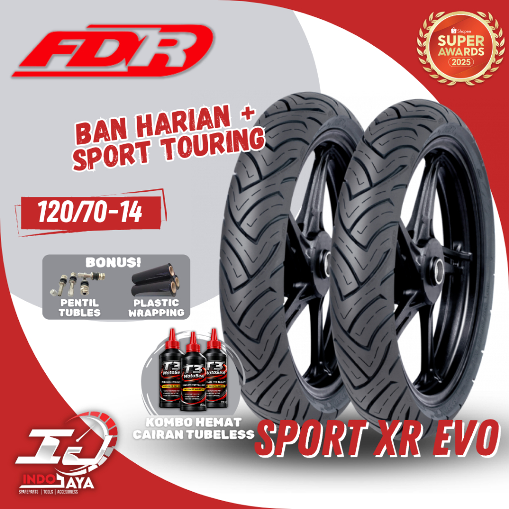 (READY COD) BAN LUAR FDR SPORT XR EVO (120/70-14) RING 14 / - 14 BAN MATIC TUBELESS / TUBLES /  PCX 