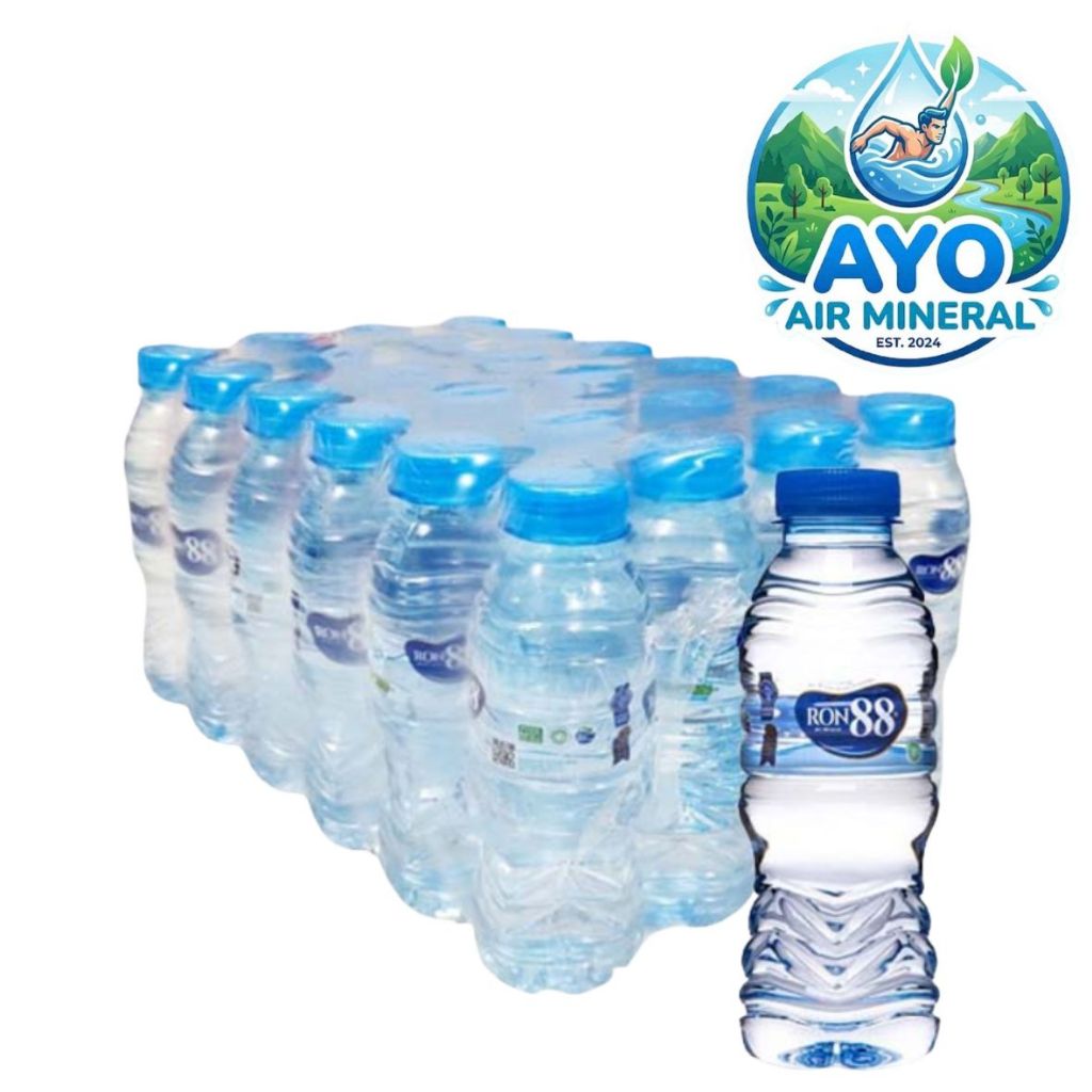 RON88 240ml PET Alkaline Mineral Water [ Dus isi 24 Botol Plastik ]