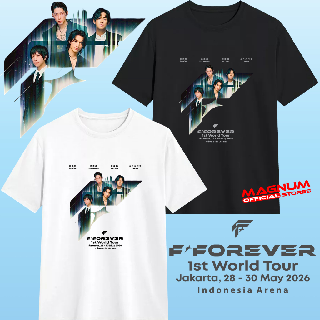Trending Meteor Garden Kaos F4 F FOREVER World Tour Konser 2026 Jakarta Baju Versi Premium Ekonomis