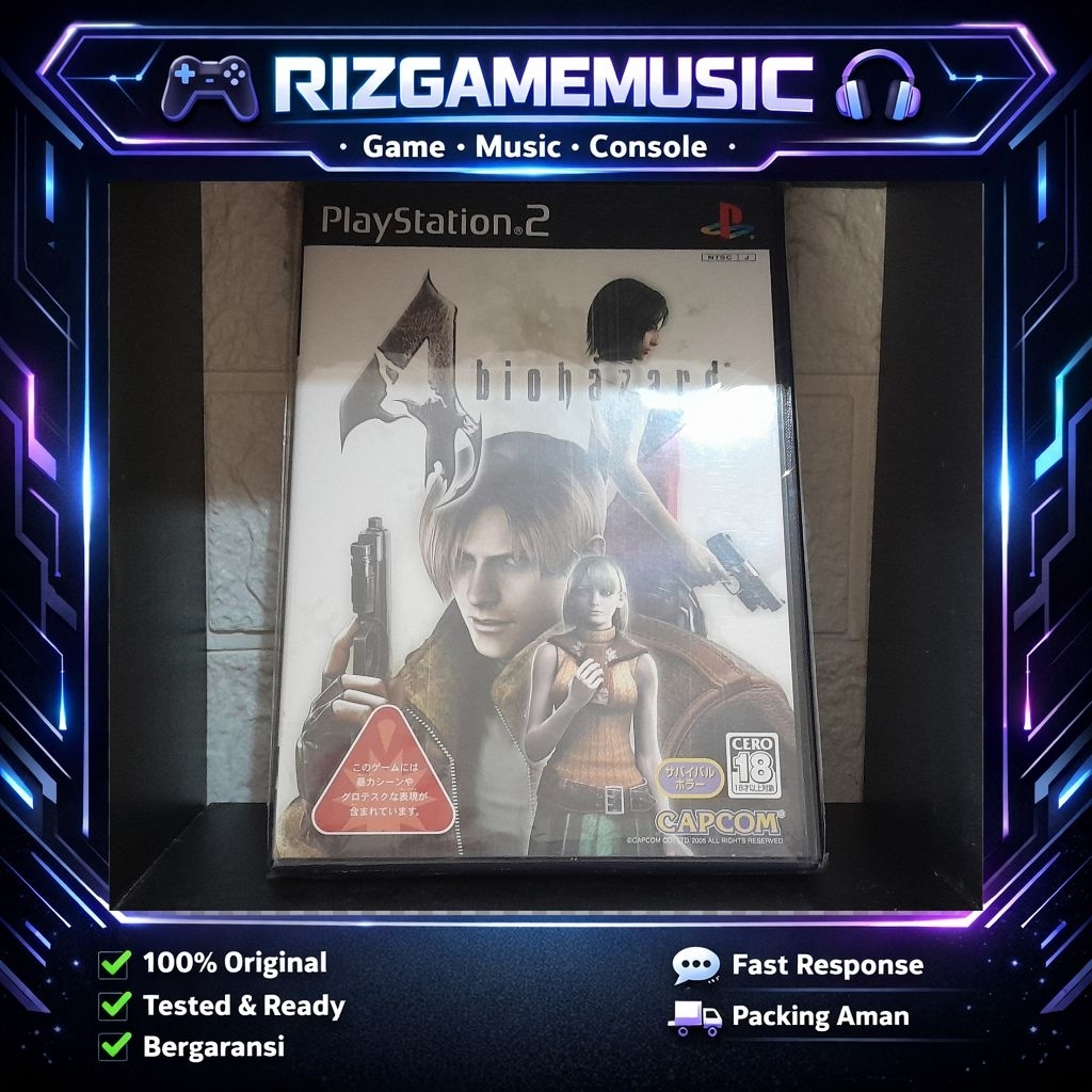 KASET PS2 DVD PS 2 Resident Evil 4 Biohazard 4 Original Jpn RE 4