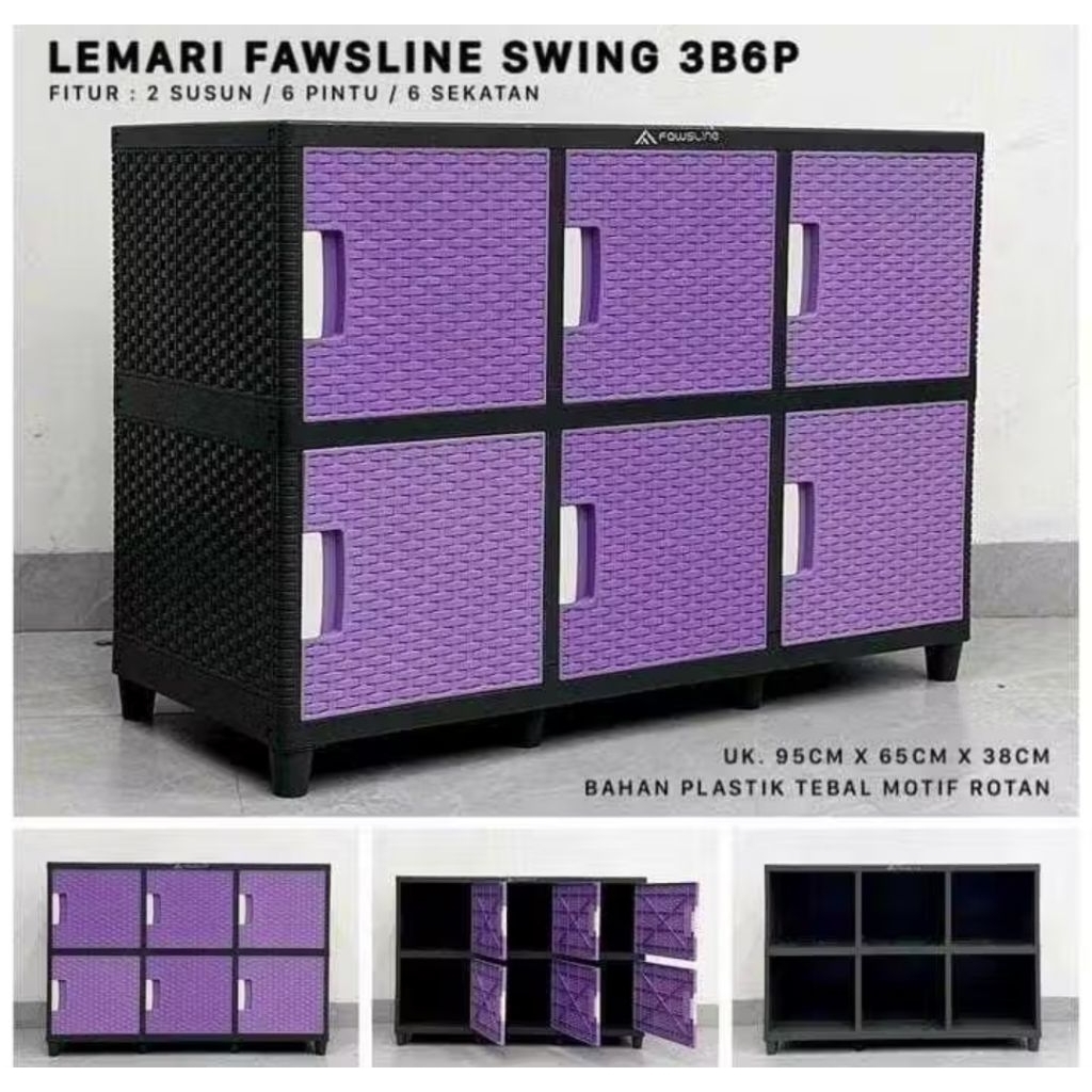 lemari plastik fawsline 2susun lemari tv