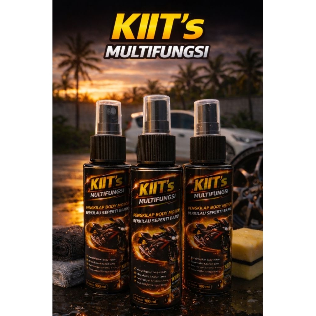 KIIT's KIT PENGKILAP BODY DAN SEMIR BAN MOTOR MOBIL SPRAY 100ML