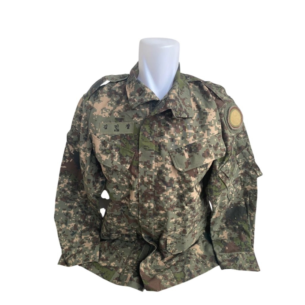 Coat Jaket M 100 Parka 2 Lapis Anti Air Loreng Digital Granit ROKA Republic of Korea Army Tentara Ko