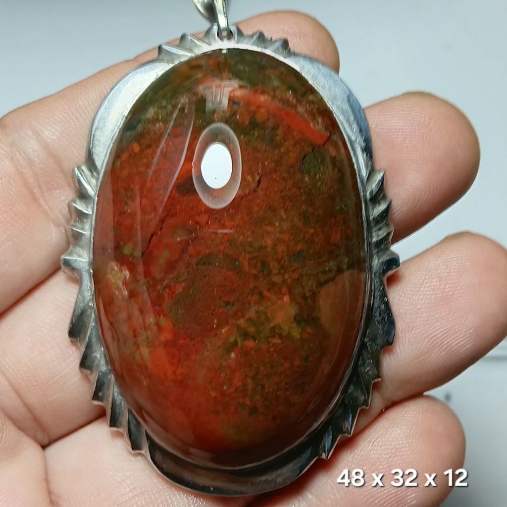 LIONTIN PANCAWARNA BLOOD STONE RING MONEL