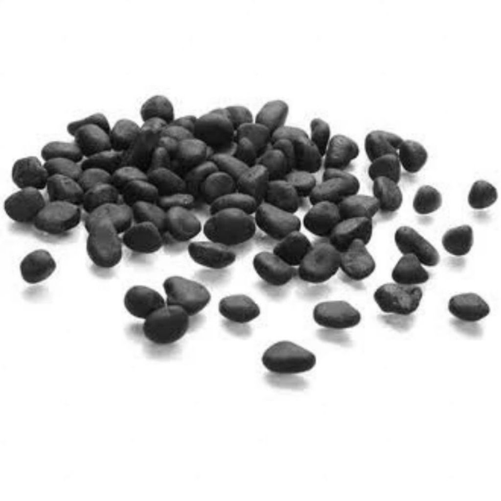Batu koral hitam kemasan 500 gram / Batu hitam / Batu hias taman / Batu hias akuarium