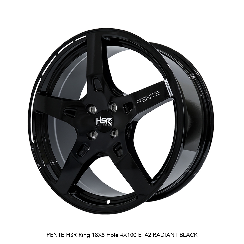 VELG MOBIL PROMO HSR PENTE HSR RING 18 LEBAR 8 cocok untuk mobil Toyota Agya, Yaris, Raize, Honda Br
