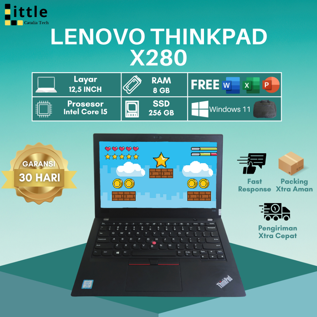 Lenovo Thinkpad X280 Core I5 Gen 7 8 Touchscreen Ram 8gb Ssd 256gb Siap Pakai Murah Bergaransi