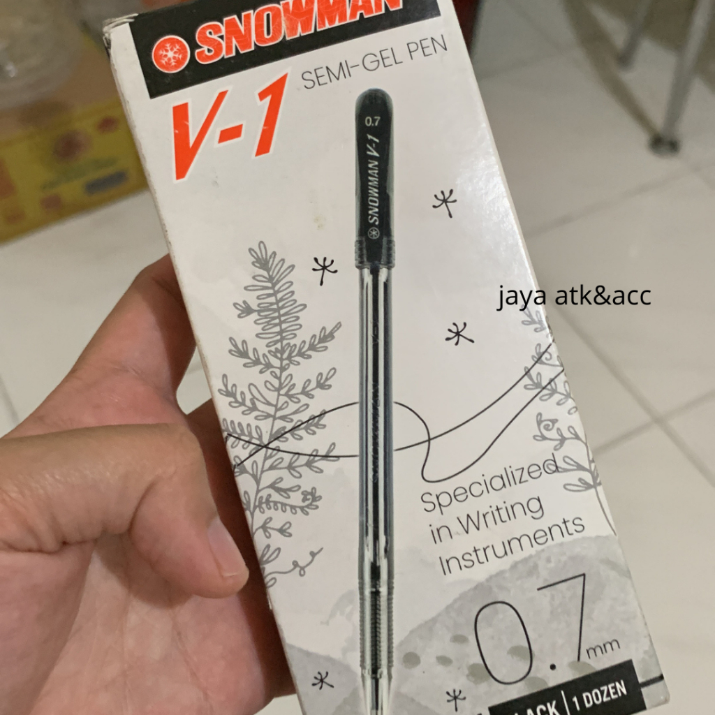 HARGA BARU [PACK] BOLPOINT SNOWMAN V1// SNOWMAN V-1 //PULPEN SNOWMAN //ISI 12PCS