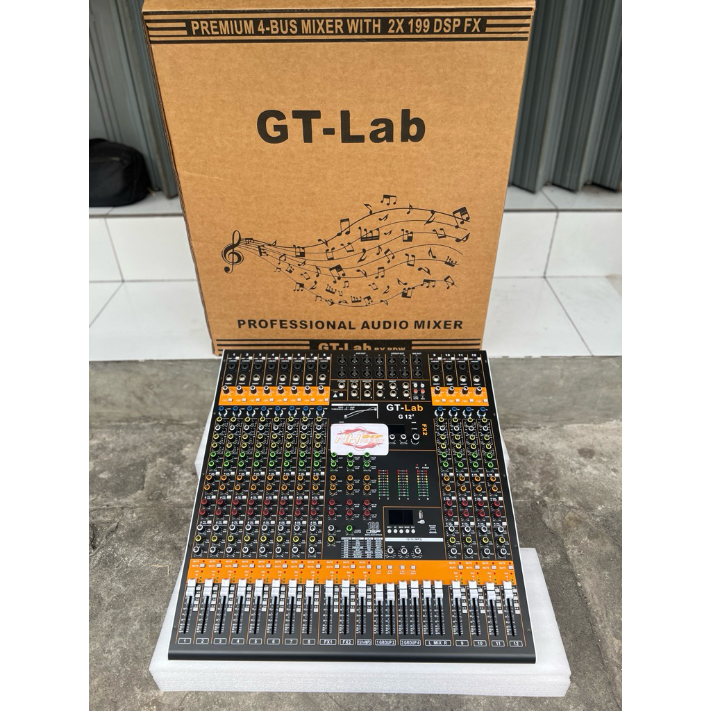 Mixer GT LAB G12 12Chanel dobel effek ORIGINAL sudah compressorMixer GT Lab G12 dobel effek plus by 