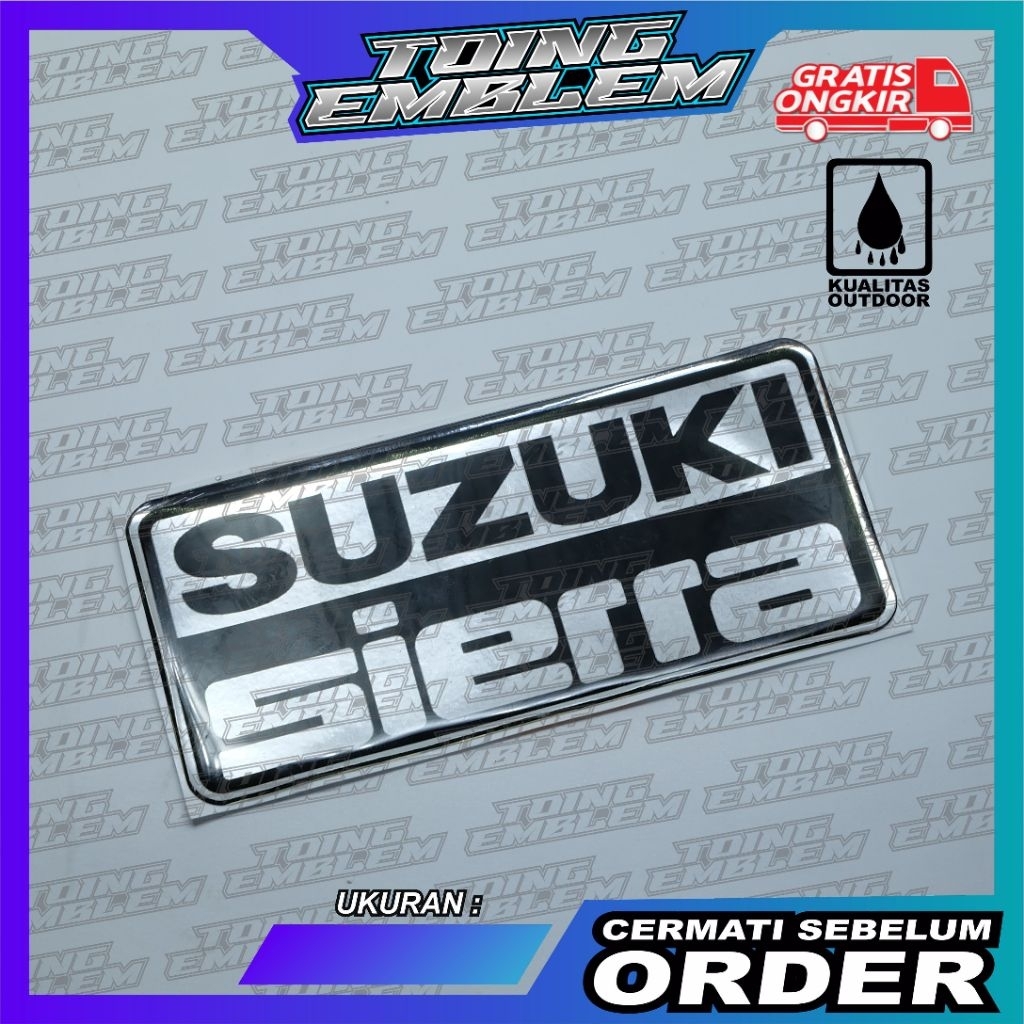 emblem jimny sierra / emblem timbul jimny sierra