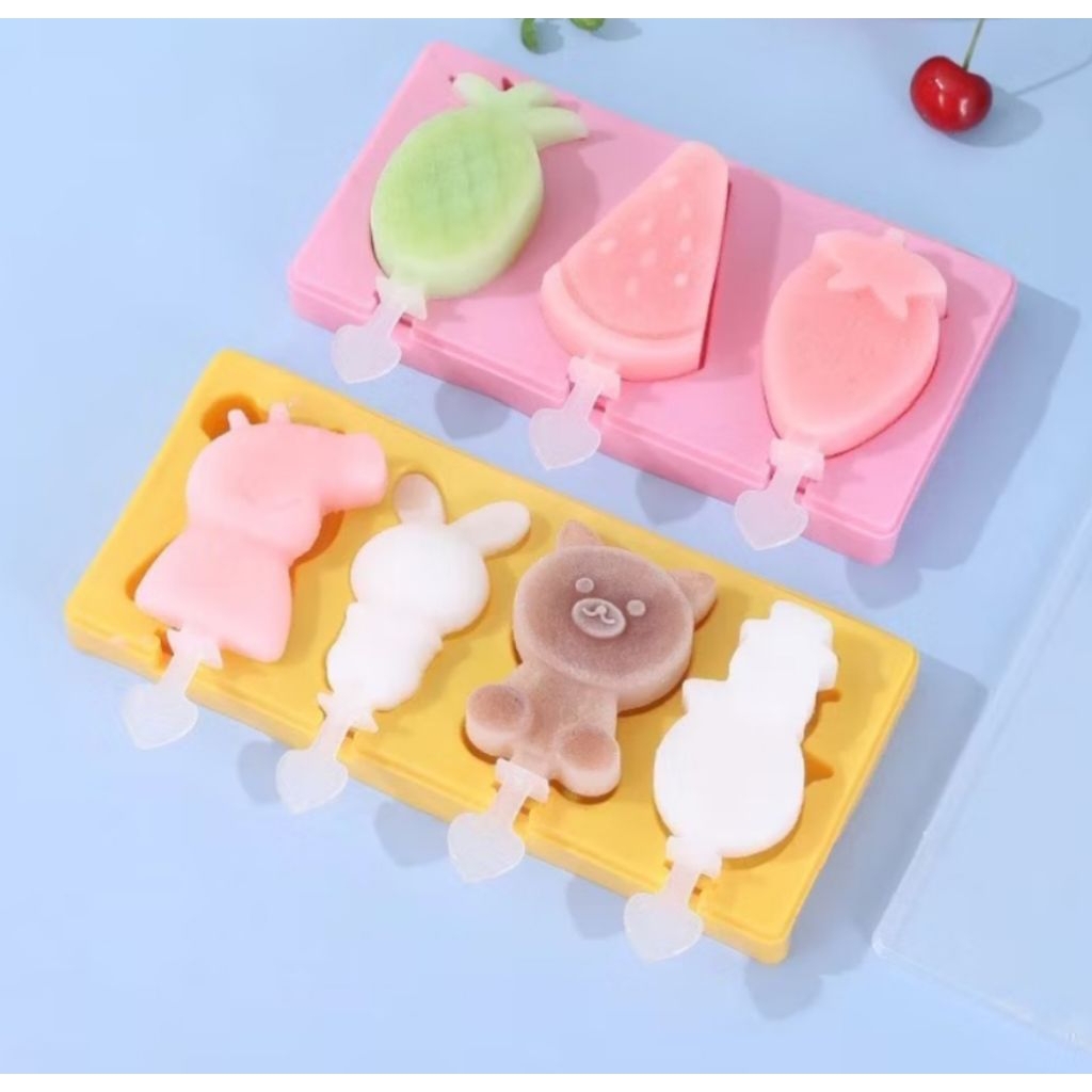 Cetakan Es Krim Silikon Stik Es Krim Cetakan Es Krim Popsicle Cetakan Es Krim Karakter