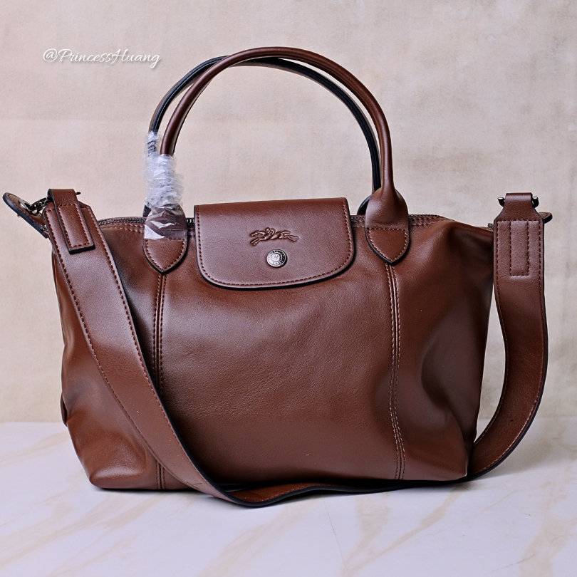 [Bag] Princesshuang28 - LC Le Pliage Cuir Top Handle - Medium - Coffee [Ready Stock]