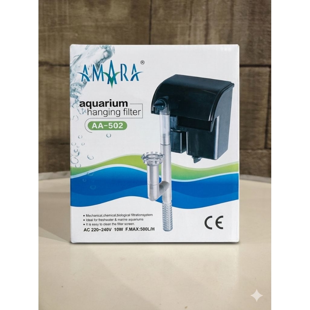 Filter Gantung AMARA AA-502 Hanging Filter Aquarium Aquascape 10W 500L/H Untuk Tank 40-60cm