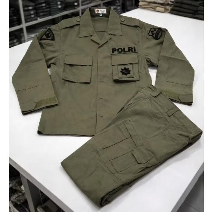 PDL tactical Hijau Halus Brimob / PDL Satpol PP Ori jatah pembagian BRIMOB