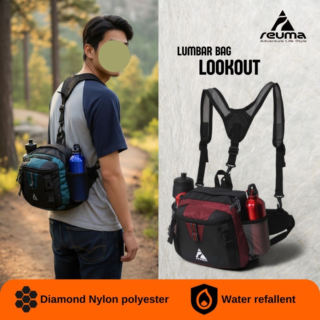 Waistpack/Lumbarpack/Tas Pinggang Multifungsi/Tas selempang/ Motocross/ sepeda