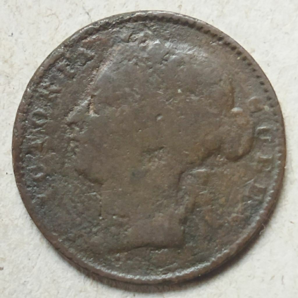 Koin kuno 1/4 cent tahun 1884 straits settlements