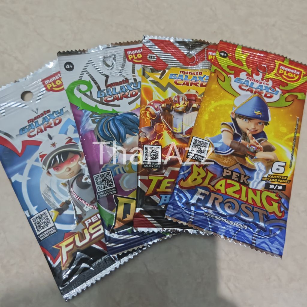 Kartu SR Emas Boboiboy Monsta Galaxy Card Indonesia