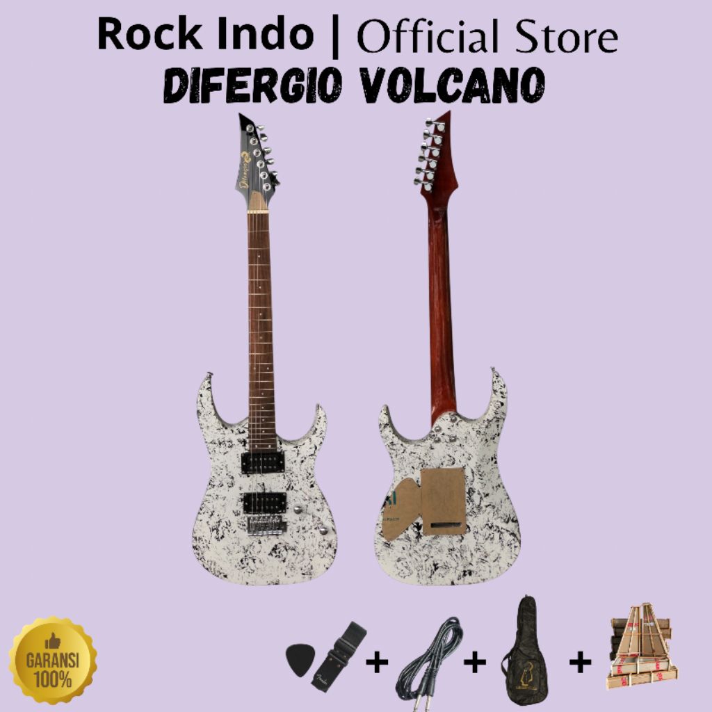 Gitar Elektrik Difergio Original Volcano Gitar listrik, Gitar Elektrik Anak Dan Dewasa , Gitar Elekt