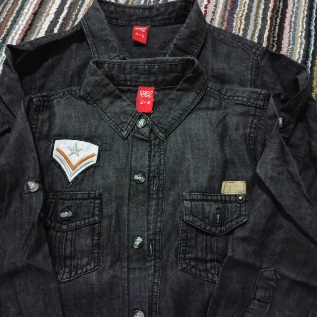 preloved baju kemeja anak cowok 3 4 5 6 tahun