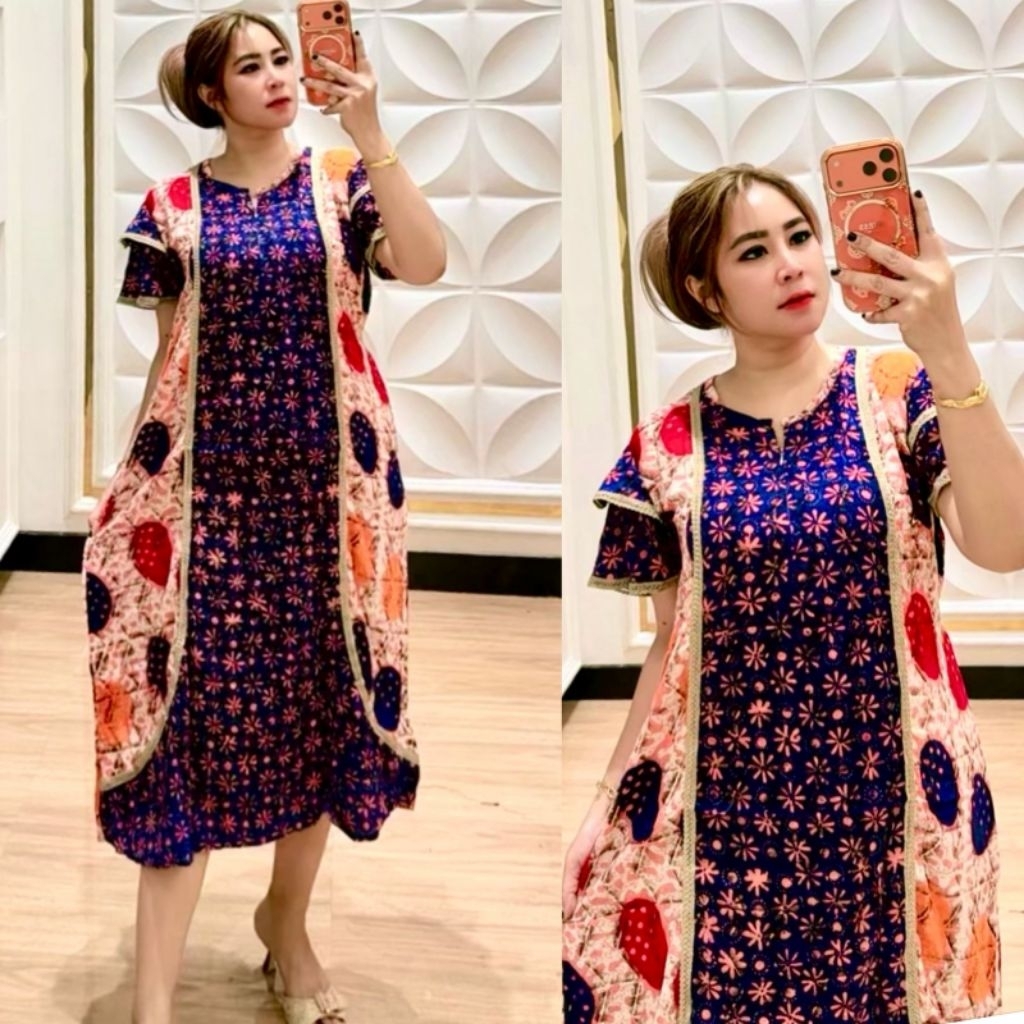 daster pendek terbaru motif batik storjoan bahan rayon tuwil
