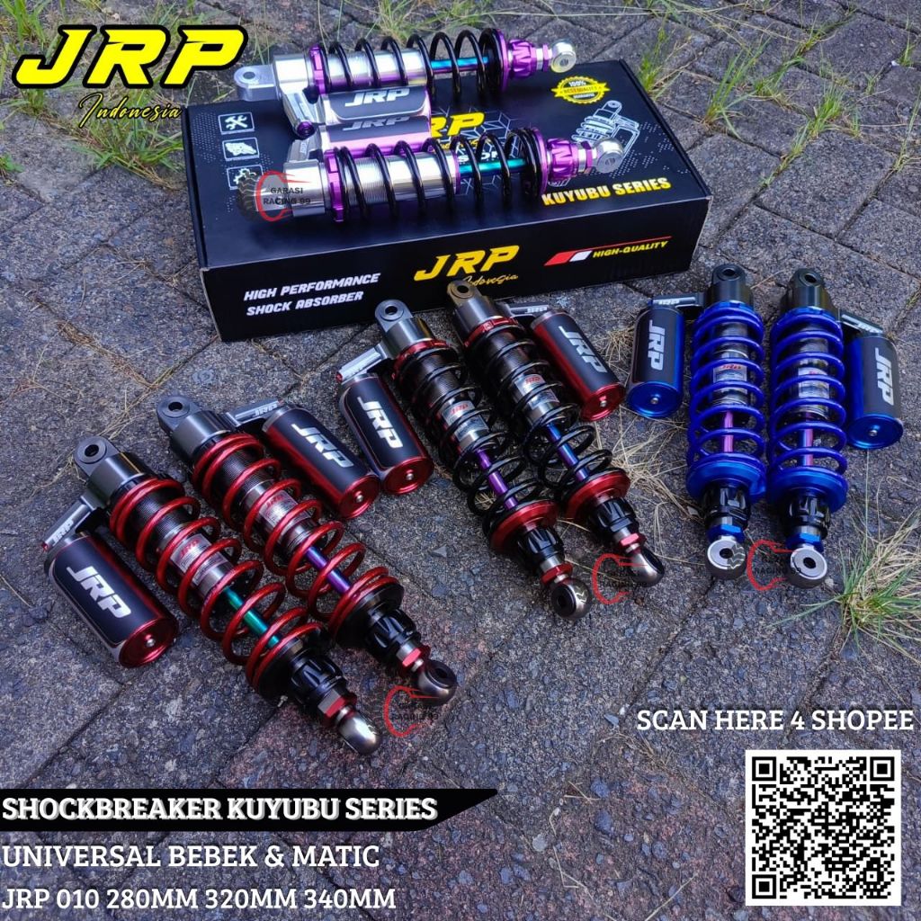 Shockbreaker Belakang JRP Kuyubu Series Tabung Atas As Rainbow Ukuran 280 320 340mm Shock Belakang T