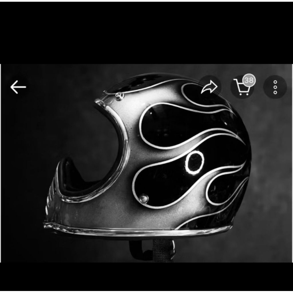 Helm Cakil Retro Api Bahan Abs