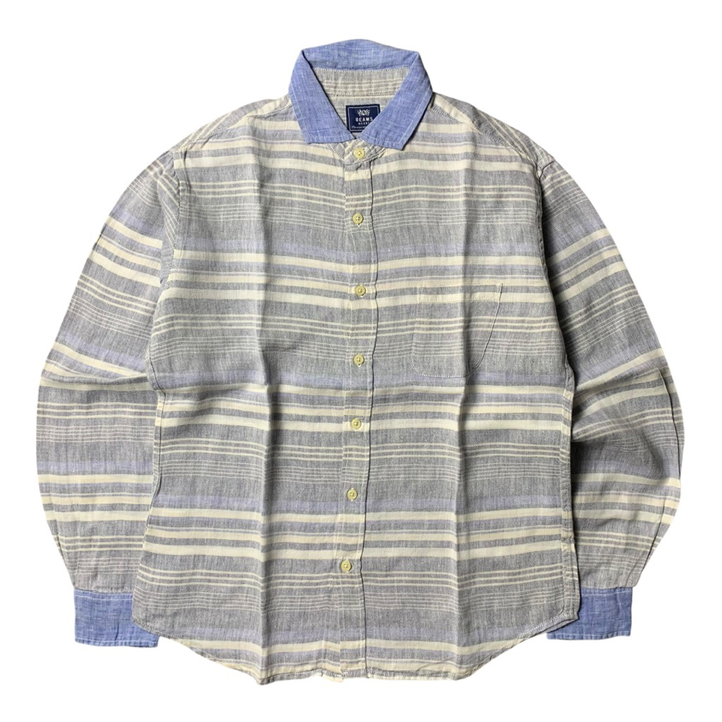Beams Japan Linen Stripe Shirt