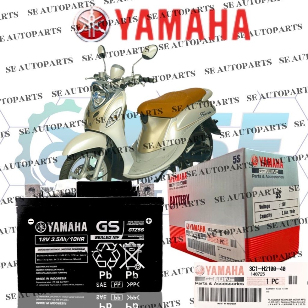 Aki Motor Full Kering Yamaha GS GTZ5S Fino, Freego 125, Lexam 125 Original