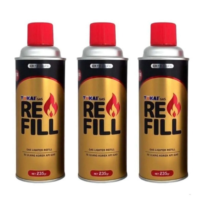 Refill Korek Api Gas Tokai 235gr Asli - Kualitas Terjamin, Mudah Digunakan Isi Korek Gas