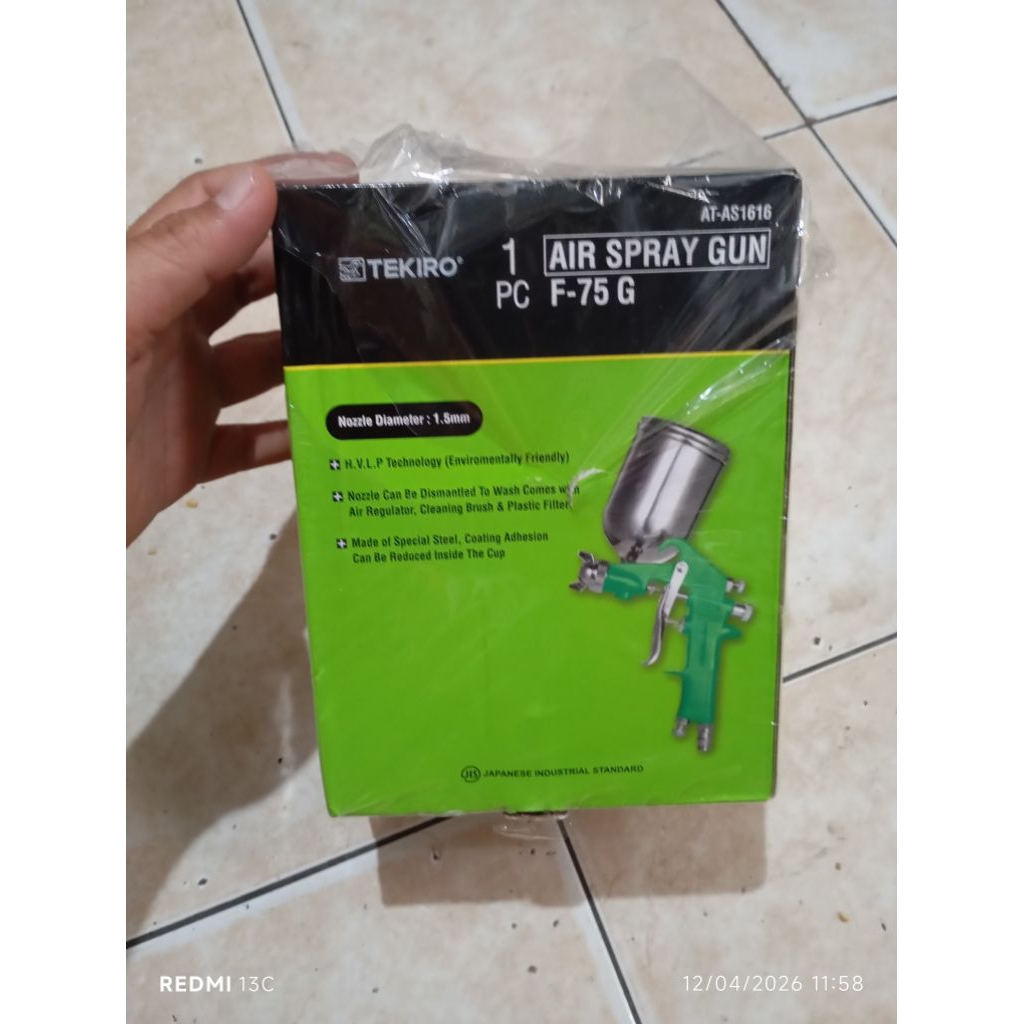Tekiro Spray Gun F75G speed duco Cat minyak dan air Japan