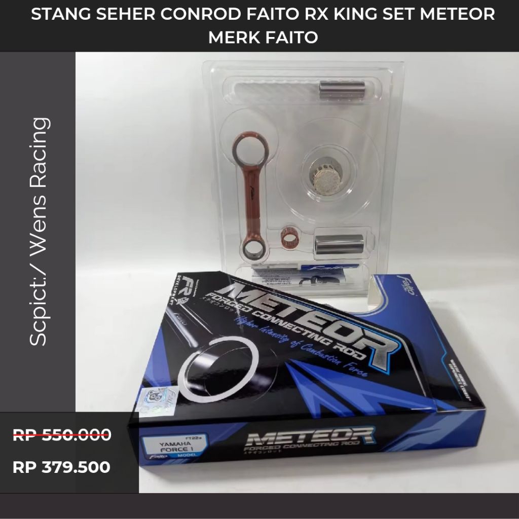 Promo STANG SEHER CONROD FAITO RX KING SET METEOR MERK FAITO