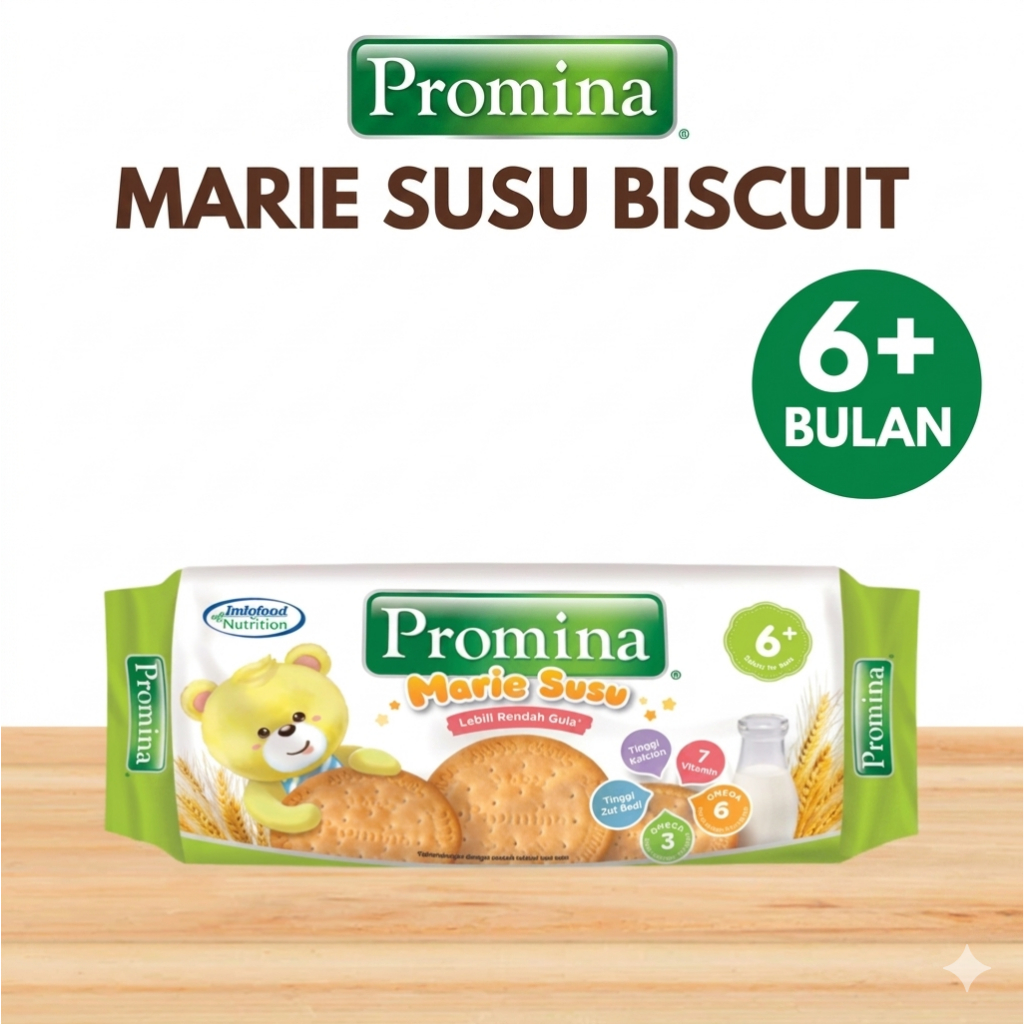 PROMINA Marie Susu Biscuit Roll Bayi 150gr / Biskuit Snack Cemilan Anak / Promina biskuit marie bisk