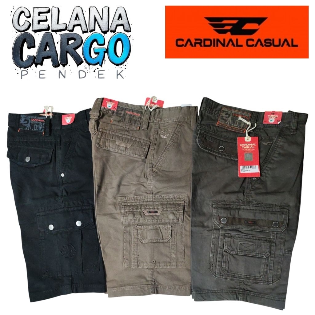 (BIGSIZE) CARDINAL CASUAL 100% ORIGINAL Celana Cargo Pendek / Cargo Pendek Cardinal / Celana Cargo