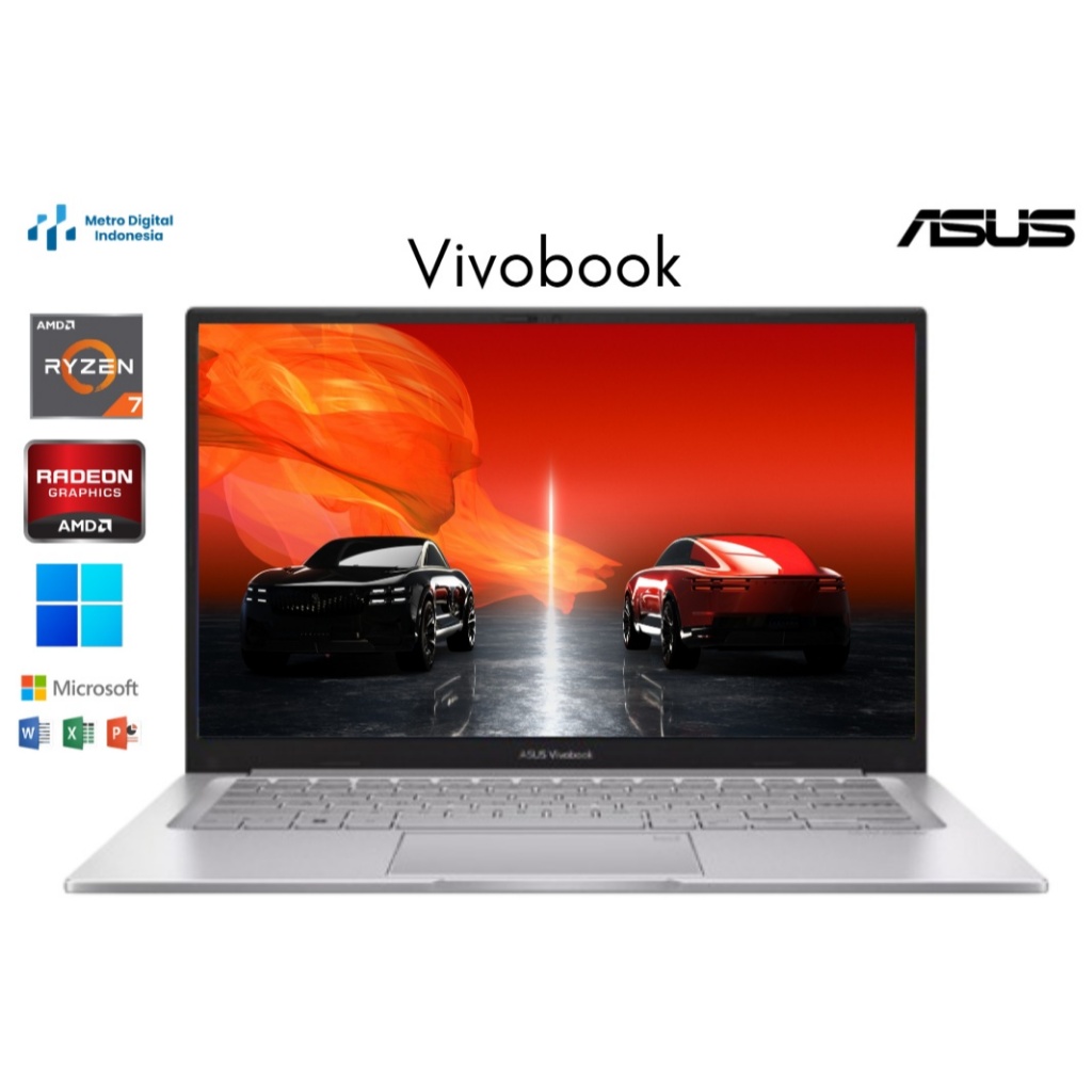ASUS VIVOBOOK M1405YA AMD RYZEN 7 7730U RAM24GB SSD1TB IPS WINDOWS 11 OFFICE 2021 ORIGINAL