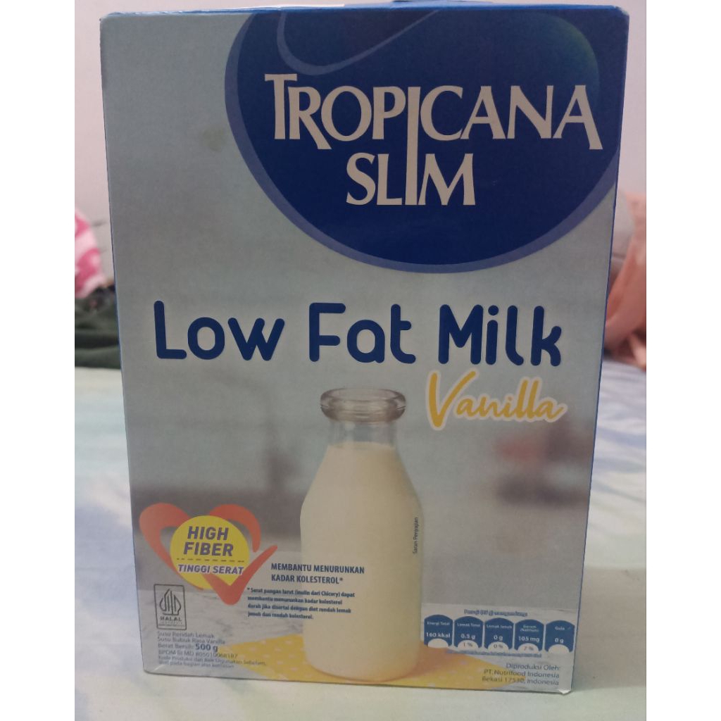 TROPICANA SLIM SUSU LOW FAT VANILA - 500GR