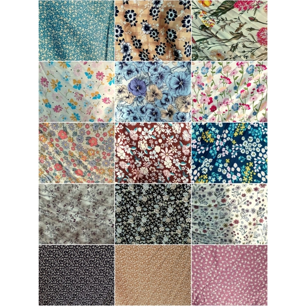 1/2 meter Kain Rayon | Katun Rayon | Bahan Rayon | Kain Meteran | Katun Rayon Motif | Bahan Import