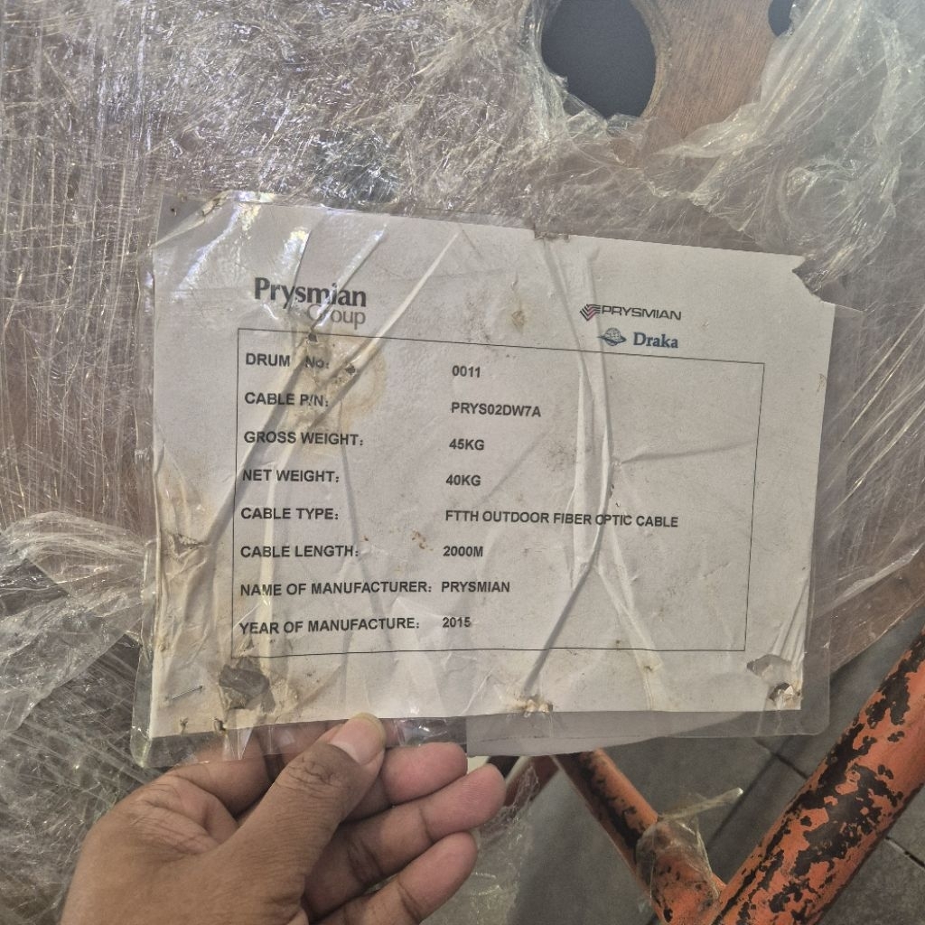 KABEL DROP CORE 2CORE 1SELING DRAKA PRISMIAN @2.000METER (2KM)