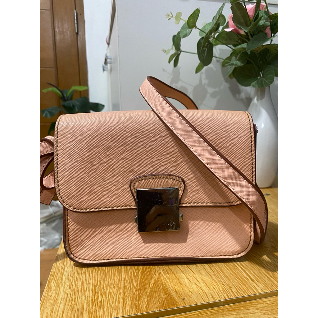 Zara basic pink bag preloved