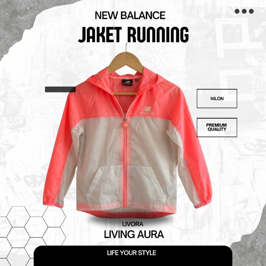 Jacket Running New Balance Original Logo Bordir