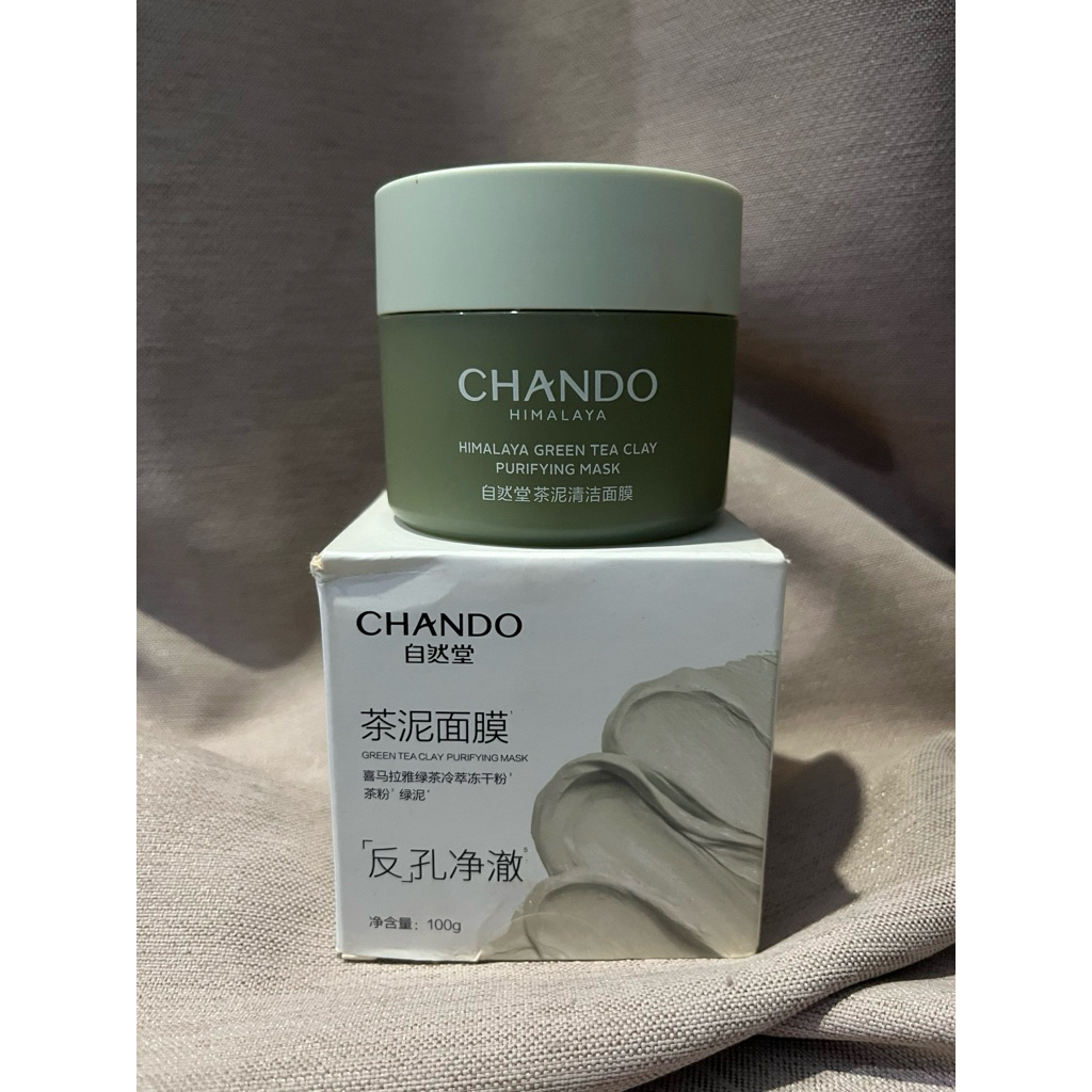 chando himalaya green tea clay purifying mask