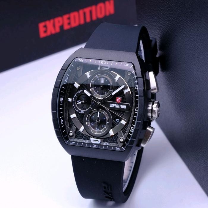 Jam Tangan Pria Expedition E6782 / EXP 6782 Original Garansi Resmi 1 Tahun - Tali Rubber