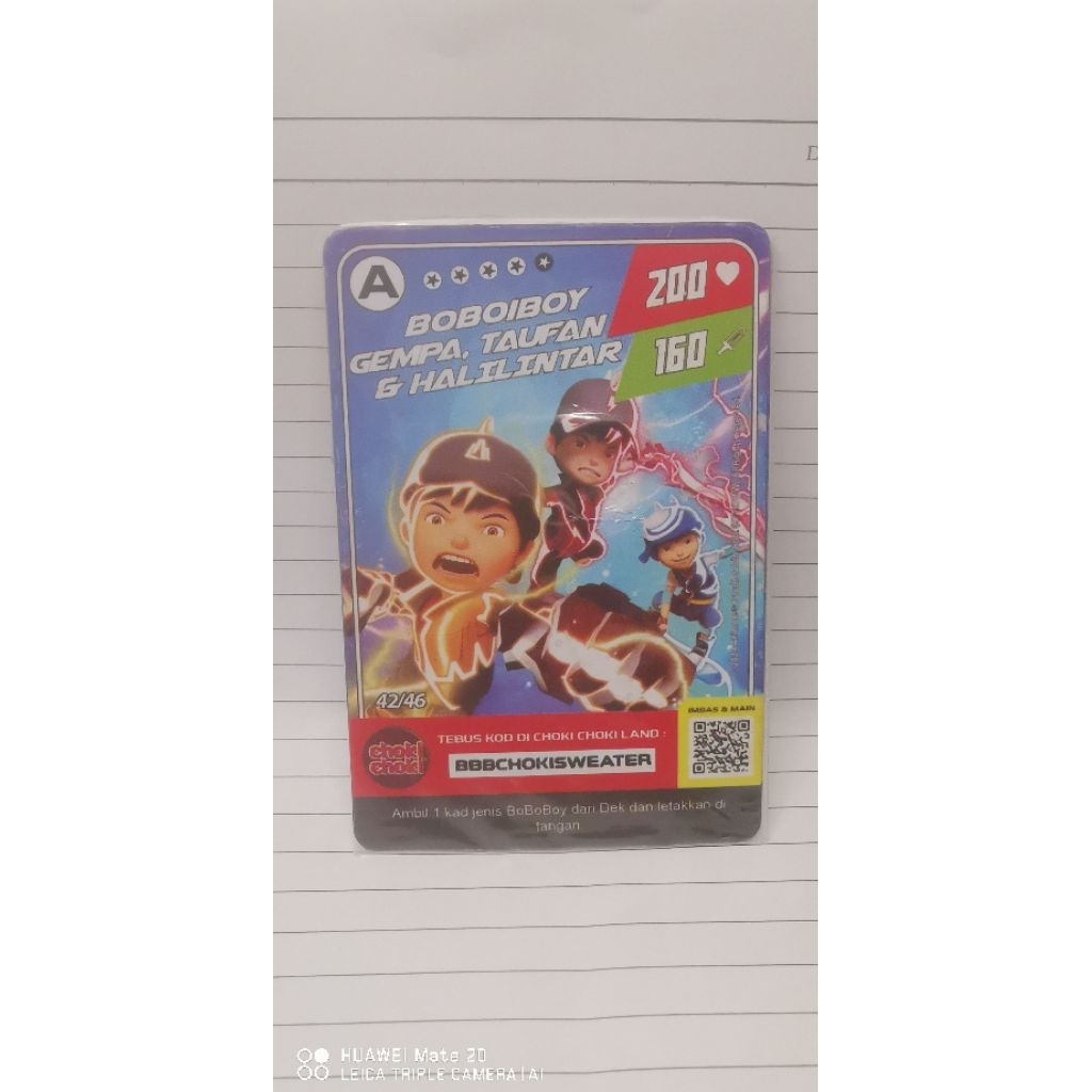 MONSTA GALAXY CARD BOBOIBOY | ChokiChoki malaysia