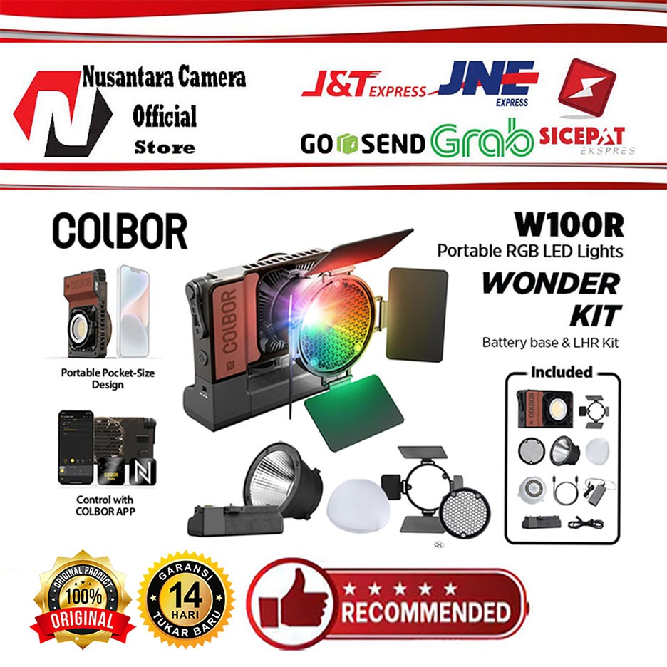 Colbor W100R / W100R Wonder Kit Portable RGB LED Video Light Studio Lighting 100W 100 Watt Colbor W1