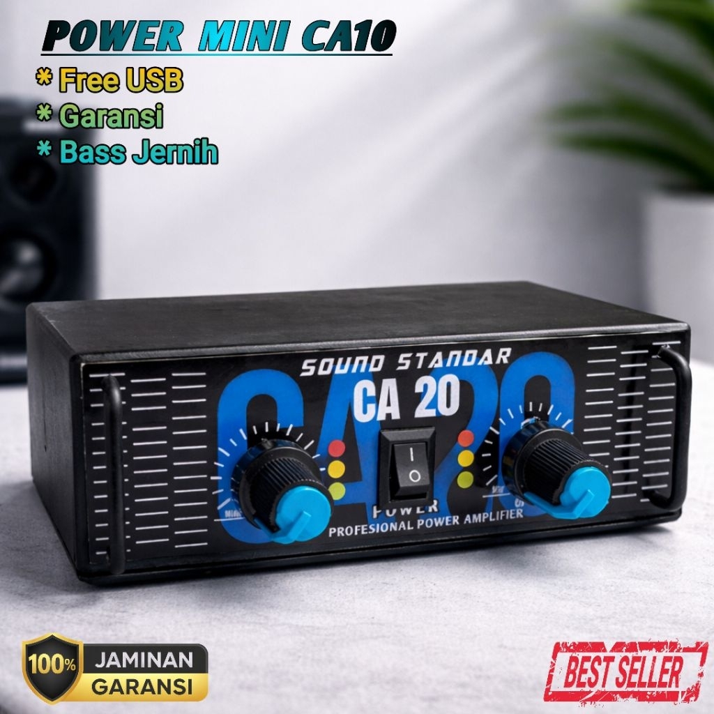Amplifier Mini CA-20 5V USB + RCA Stereo Mini Portable Suara Jernih Bass Mantap Gratis kabel USB