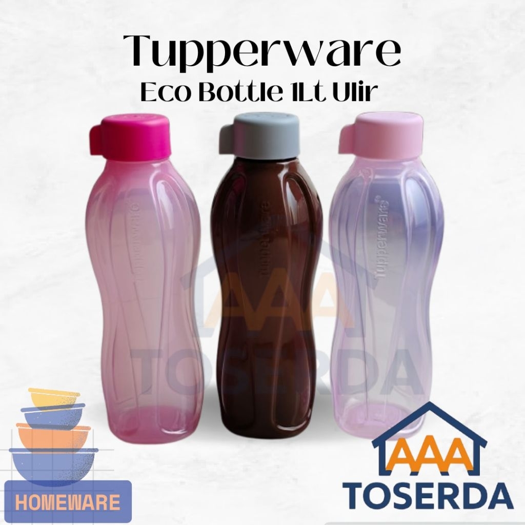 AAA Toserda | Tupperware Eco Bottle Flip 1L Tutup Ulir Botol Minum 1 Liter BPA Free Anti Bocor Eco B