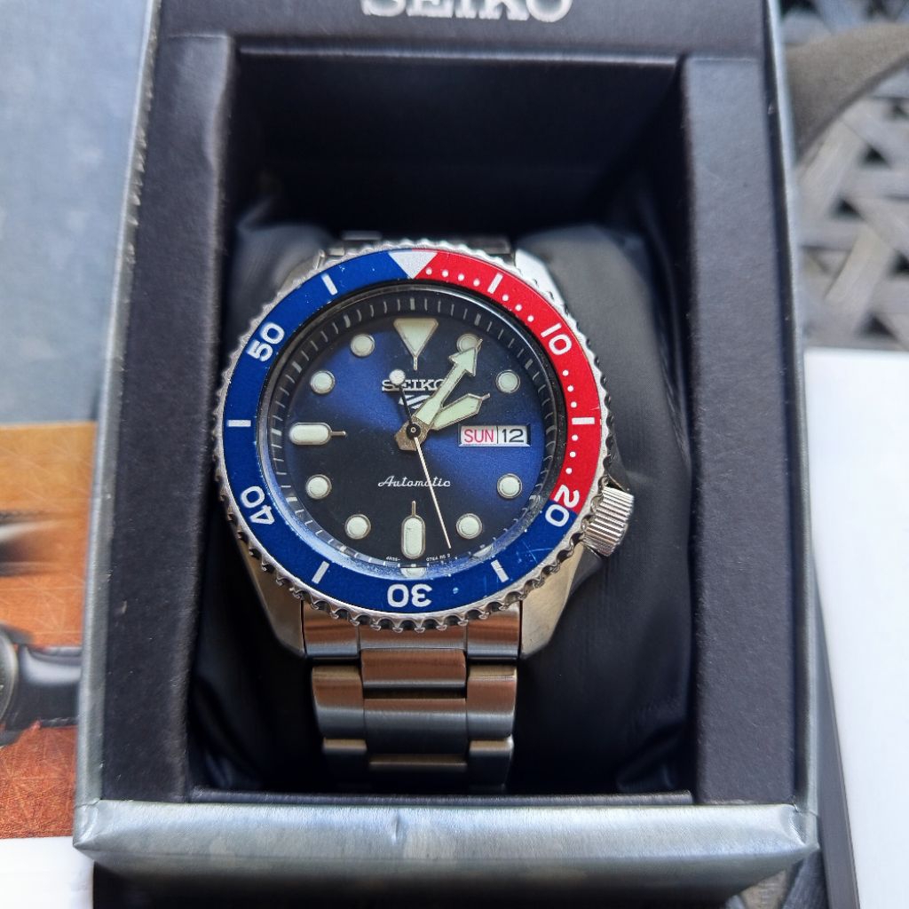 forsale seiko 5 sport pepsi bezel original 2024