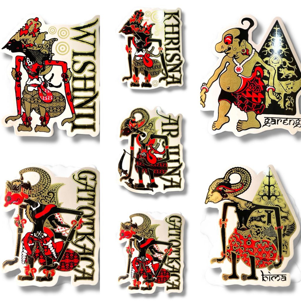 Stiker wayang untuk motor ukuran 7cm